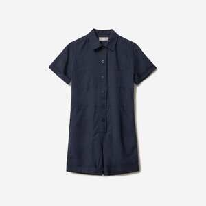 Everlane The Cotton Weave Romper Blue Base - Size 4